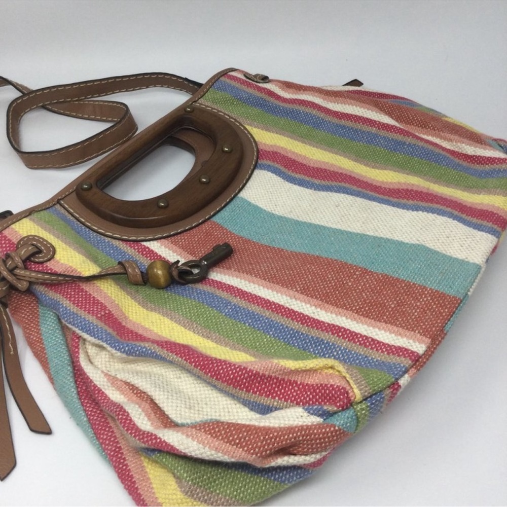 FOSSIL CROSSBODY STRIPES Rainbow PURSE - HAND BAG - Picture 5 of 16